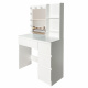 Aga Dressing Table with Mirror and Lighting Matte White