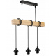 Hanging Ceiling Light LED Wooden Beam 3xE27 Chandelier Wire Ball
