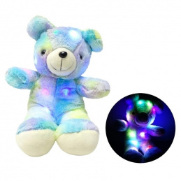 B48F GLOWING COLORFUL BEAR LED 45CM BLUE