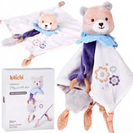Milutka Cuddly BEAR with blanket and teether gift for baby ZA5879 universal