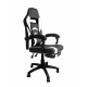 Aga Office chair Black - White with footrest