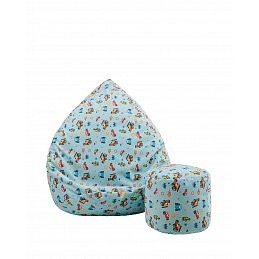 Aga Children's Bean Bag Chair + Footstool 3422