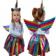 Unicorn costume skirt headband multicolored