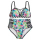 Boho swimsuit with high waisted panties size. WITH ISO