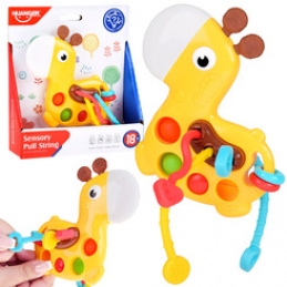 Sensory Toy 3-in-1 GIRAFFE - sliding, tugging, pop it ZA5762 universal