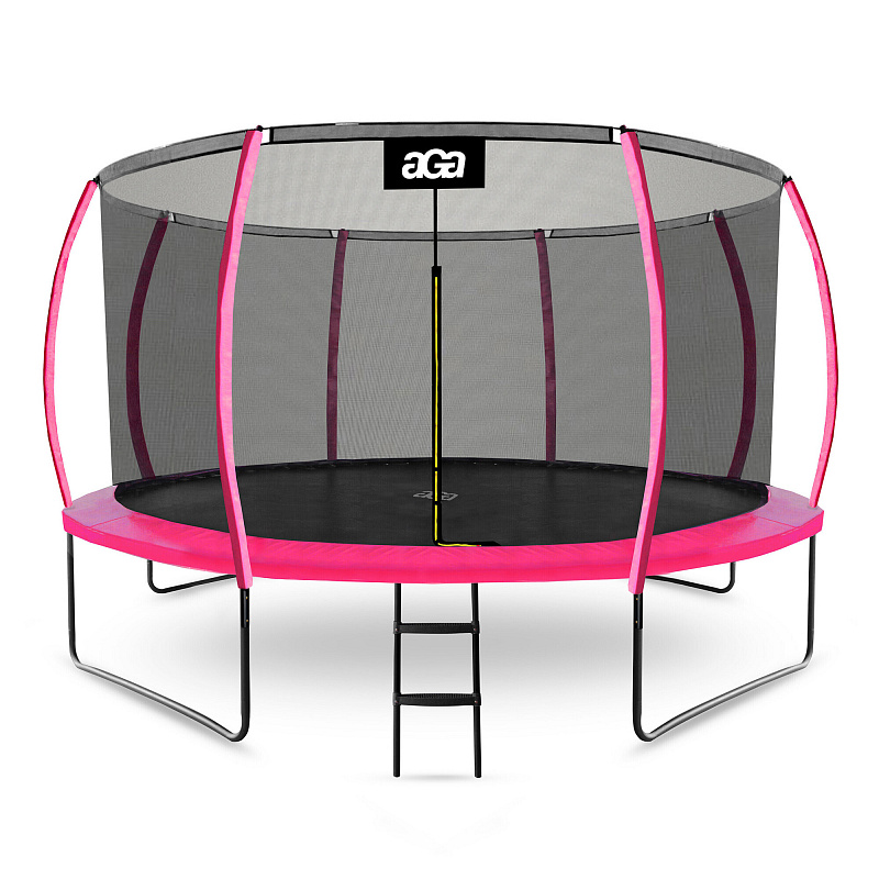 Aga SPORT EXCLUSIVE Trampoline 366 cm Pink + Safety Net + Ladder
