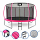 Aga SPORT EXCLUSIVE Trampoline 366 cm Pink + Safety Net + Ladder