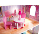 Aga MDF Dollhouse with furniture 70 cm Pink LED