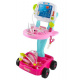 Medical trolley with ECG examination pink ISO 8245