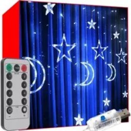 Light curtain 138 LED USB cold white KS19756