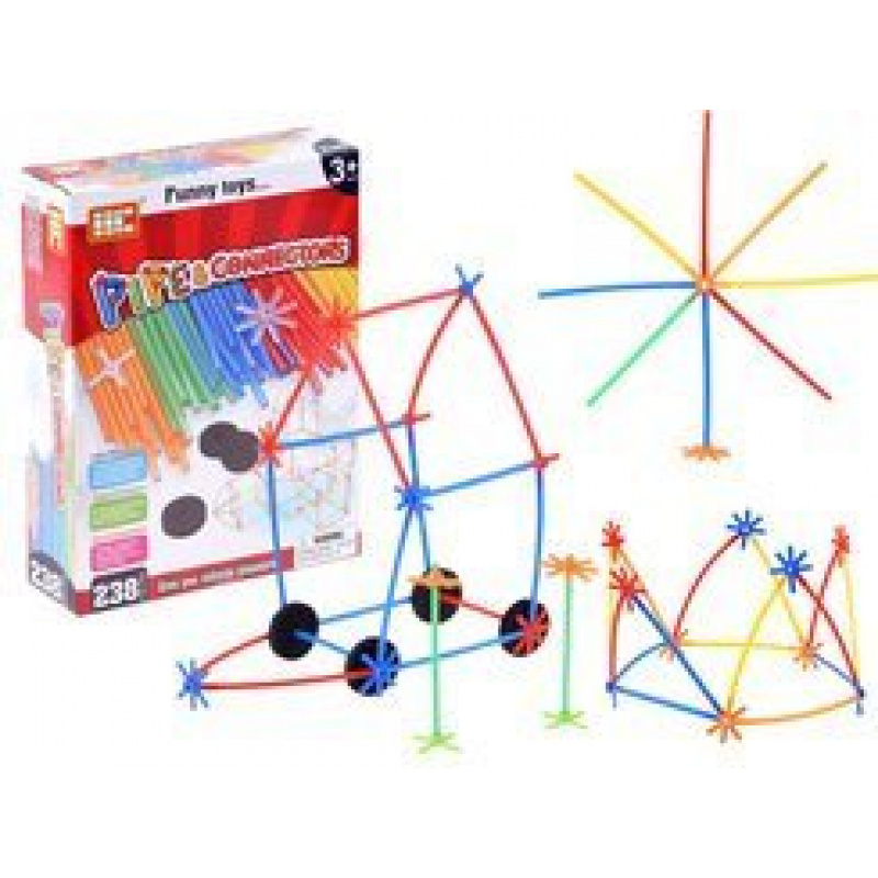 Creative construction set made of straws 238 pieces ZA3111