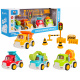 Set of Construction Cars with Sound and Light Function + Accessories