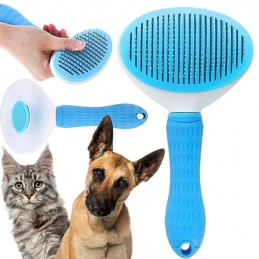 K755B SELF-CLEANING PET GROOMING BRUSH FOR DOGS AND CATS
