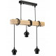 Hanging Ceiling Light LED Wooden Beam 3xE27 Loft Wooden Ball