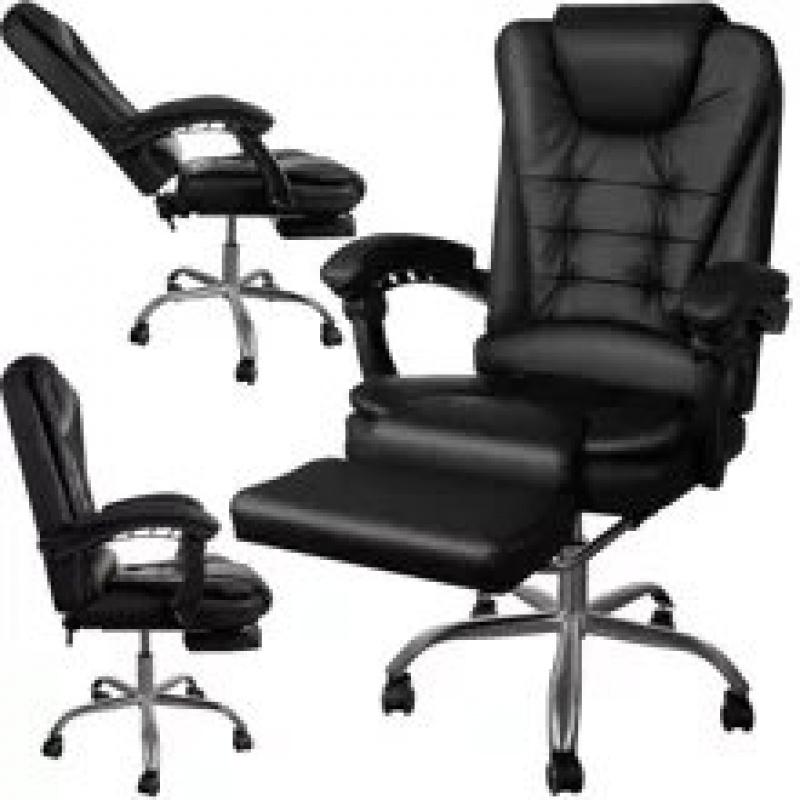 Office chair with footrest - black Malatec 23286 universal