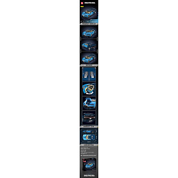 Set of Building Blocks Blue Sports Vehicle 1222pcs.