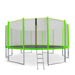 Aga SPORT PRO Trampoline 500 cm Light Green + protective net + ladder + shoe pocket