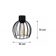 Hanging ceiling light LED wooden beam 2xE27 Chandelier Wire ball