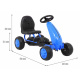 First Pedal Go-Kart for Youth Blue + Chain Drive + Rubber Wheels