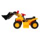 Battery-powered bulldozer for kids Rider + helmet + movable bucket + sounds