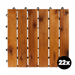 Linder Exclusiv Acacia Terrace Tiles 30x30 cm 22 pcs