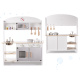 Aga Children's wooden kitchen MDF MODERN CLASSIC with accessories