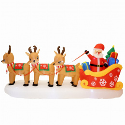 Inflatable Santa on Sleigh Decoration