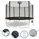 Aga SPORT PRO Trampoline 430 cm Black + Safety Net + Ladder + Shoe Pocket