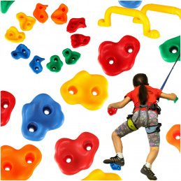 Climbing stones children's climbing holds colorful 10 pcs + screws