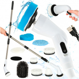 Electric rotary mop with 9 brush heads