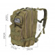 Military backpack 38L green ISO 8920