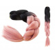 Hair Canel synthetic braids Ombre black and pink ISO
