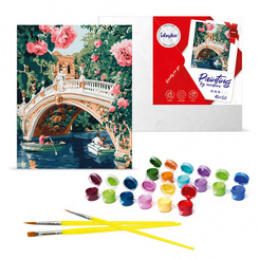 Paint by Numbers Set Bridge and Flowers KHO3664 40x50 AP0026 Universal