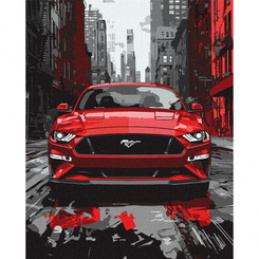 Painting by numbers 40x50 cm KHO5157 Red Mustang sports car AP0106 universal