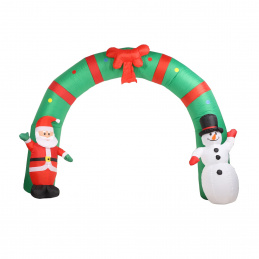 Aga Inflatable LED Santa Claus and Snowman with Gate 240 cm