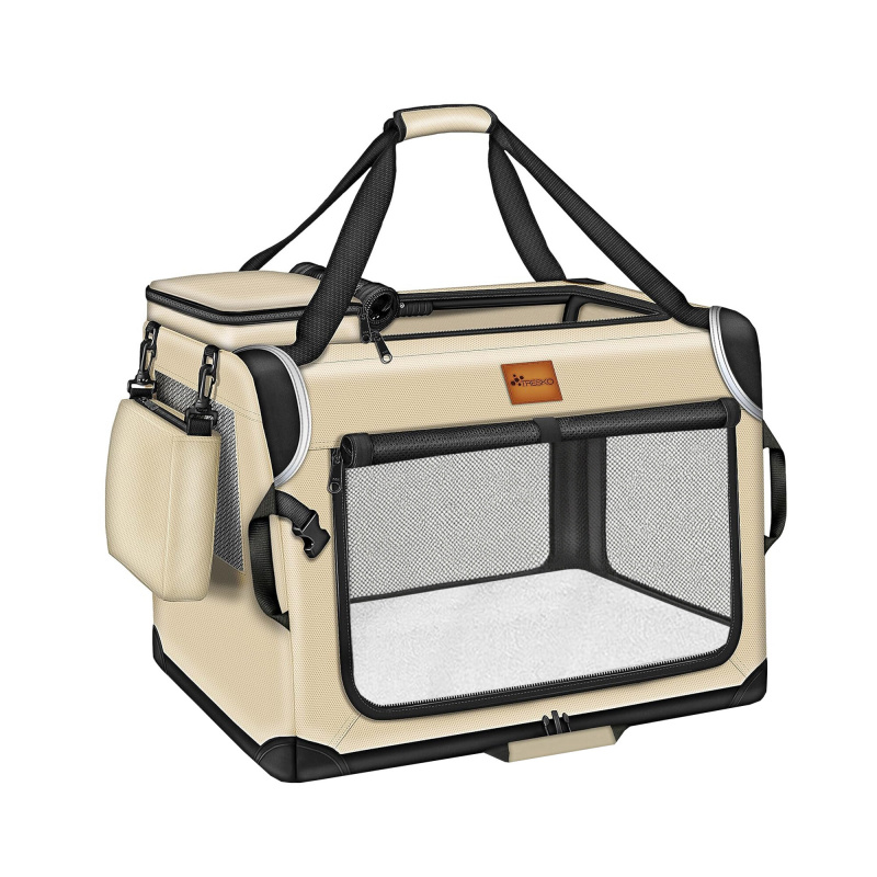Tresko Pet Carrier for Dogs and Cats 83x58x58 cm Beige