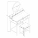 Aga Dressing Table with Mirror and Lighting + Stool White