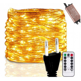 Garden String Light Garland 10m 100LED 230V + Remote Control