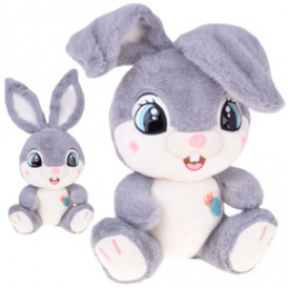 Plush Rabbit 40 cm Adorable Gray JAGÓDEK with Folded Ears ZA5922 Universal