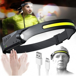 L76H HEADLAMP LED COB+XPE RECHARGEABLE