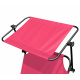 Aga Garden Reclining Lounger with Canopy Pink
