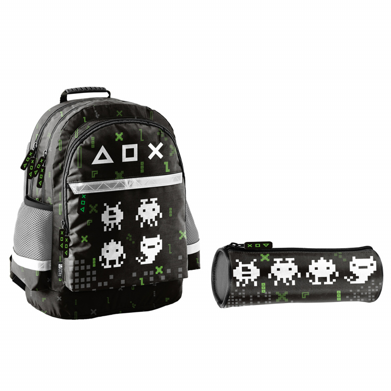 Paso School set three-compartment backpack + Game pencil case