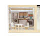 Aga LULILO Wooden dollhouse FLORO LED