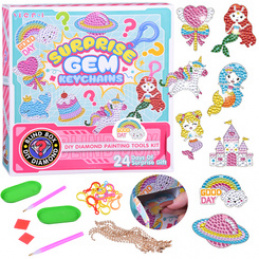 Creative Advent Calendar Collage Diamond Embroidery Keychains ZA6019 Universal