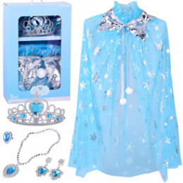 Princess costume "ICE QUEEN" - cape and jewelry set ZA6028 universal