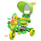 3-Wheeled Balance Bike for Kids Kačenka Green + Sounds + Canopy + Barrier + Footrest + Handle + Storage Space