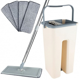 Q8E FLAT MOP WITH TWO-CHAMBER BUCKET