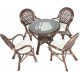 Aga Rattan set PAPIO Choco White