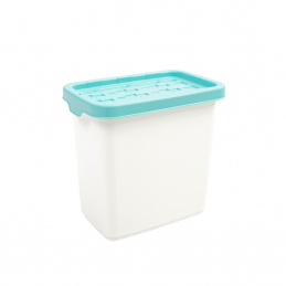 Doloni Storage Box with Lid 28x18.6x27.2 White/Turquoise