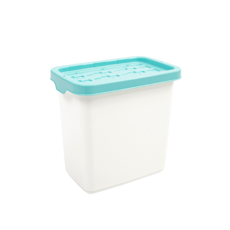Doloni Storage Box with Lid 28x18.6x27.2 White/Turquoise